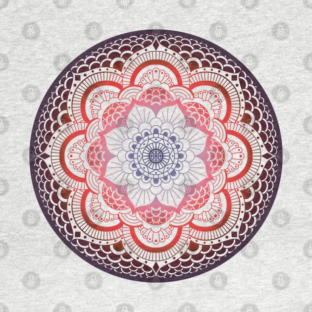 Purple and red mandala by ottergirk